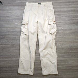 Polo Jeans Co Ralph Lauren Men's 32x32 White Cargo Pants 67th Reg Military Y2K
